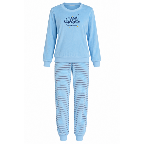 Comtessa Badstof Dames Pyjama – Winter – Blauw Comtessa Badstof Dames Pyjama – Winter – Blauw
