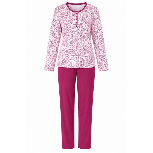 Hajo Dames Pyjama Premium Cotton – 100% Katoen – Bessenrood Hajo Dames Pyjama Premium Cotton – 100% Katoen – Bessenrood