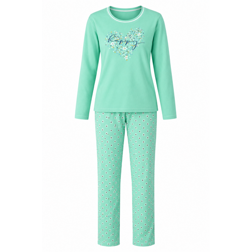 Hajo Dames Pyjama – 100% Katoen – Premium Cotton – Mintgroen Hajo Dames Pyjama – 100% Katoen – Premium Cotton – Mintgroen