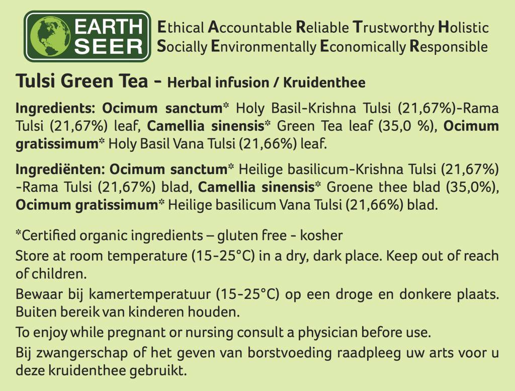 Biologische Tulsi Green Thee Van Organic India Organicwebshop Nl