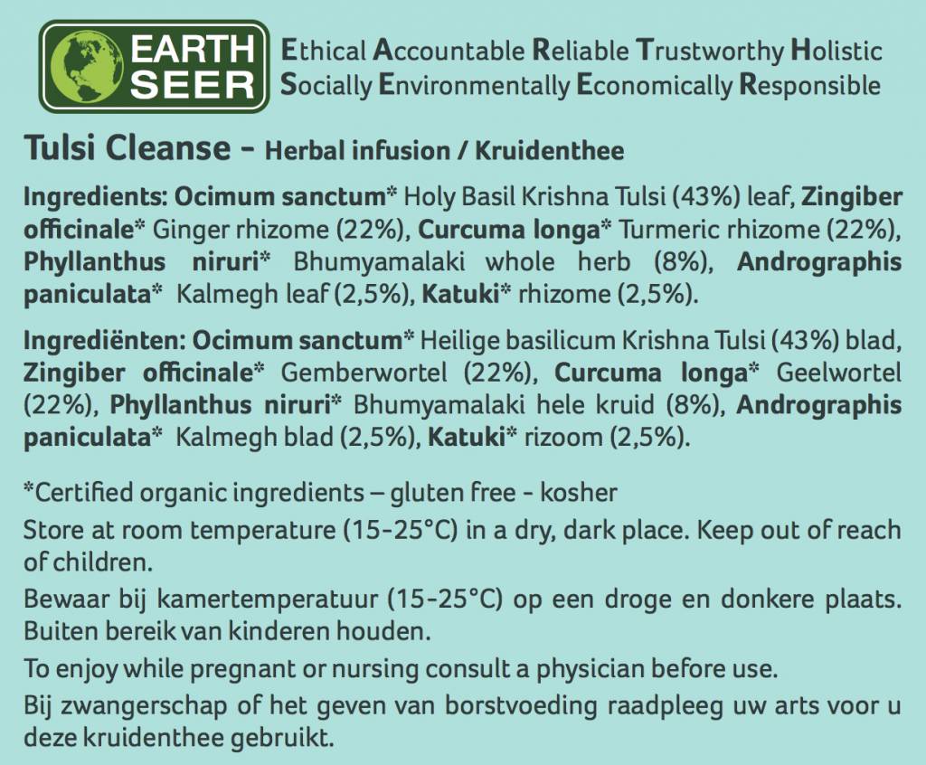 Biologische Tulsi Cleanse Thee Van Organic India Organicwebshop Nl