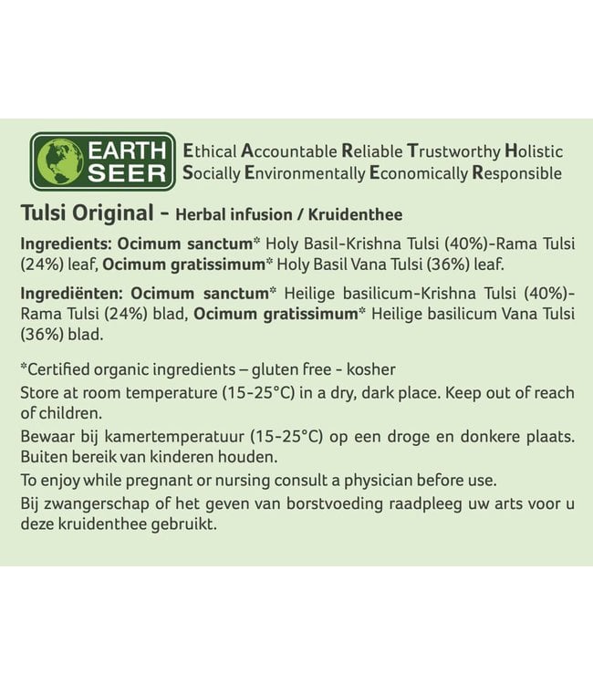 Organic India Tulsi thee Original, biologisch, 25 zakjes