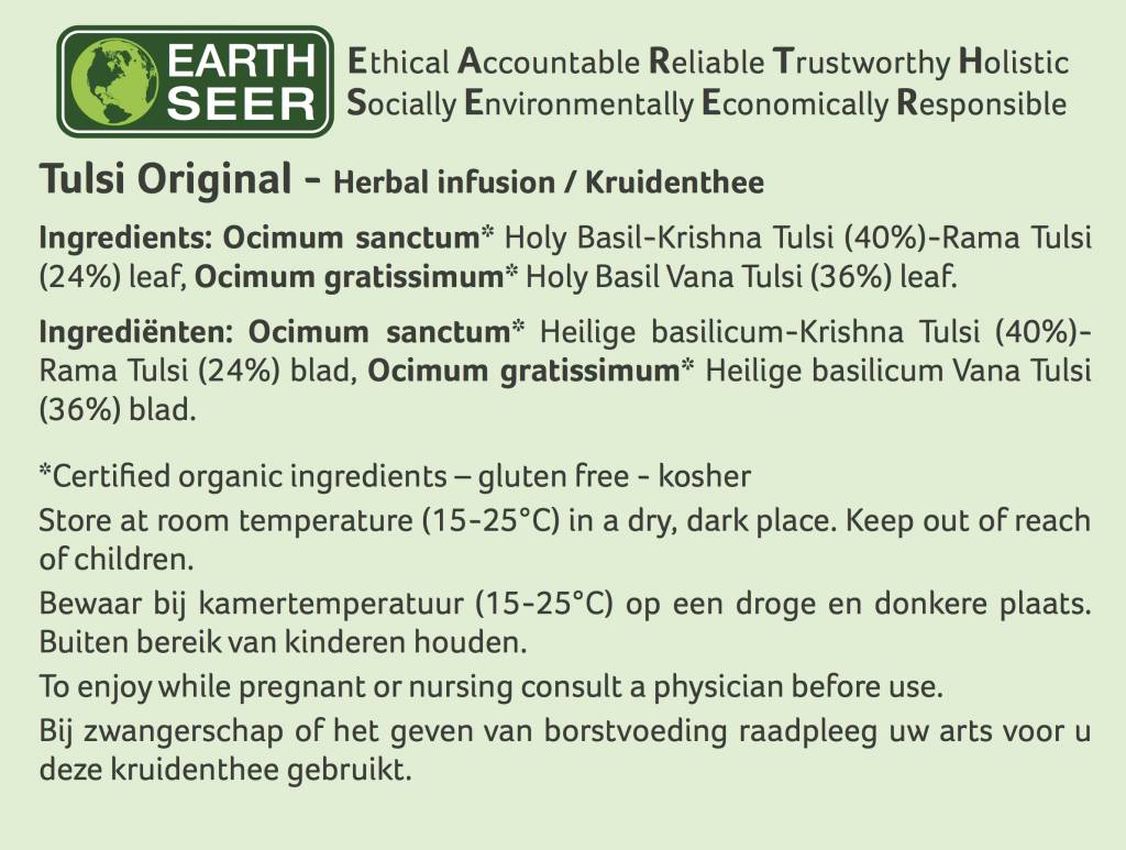Biologische Tulsi Original Thee Van Organic India Organicwebshop Nl