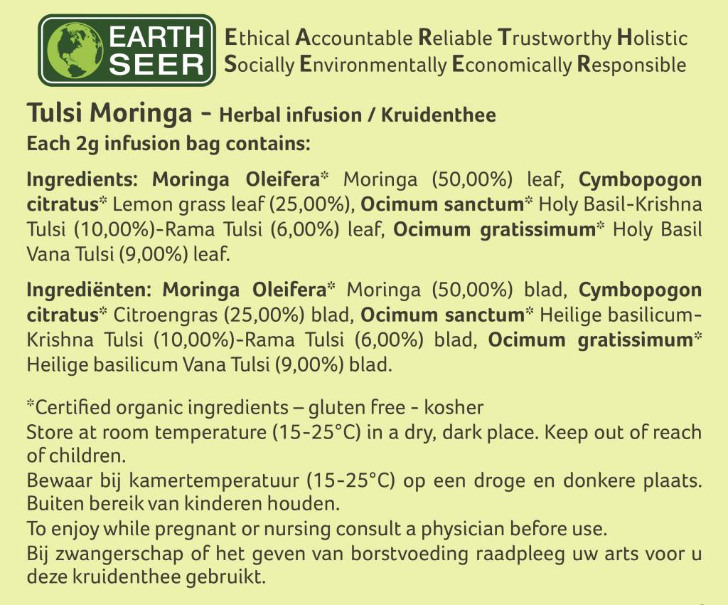 Biologische Tulsi Moringa Thee Van Organic India Organicwebshop Nl
