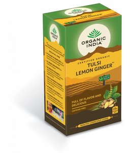 Organic India Tulsi thee Lemon Ginger, biologisch, 25 zakjes
