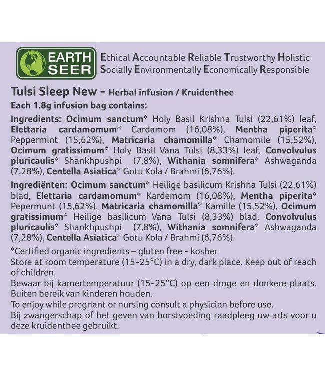 Organic India Tulsi thee Sleep, biologisch, 25 zakjes