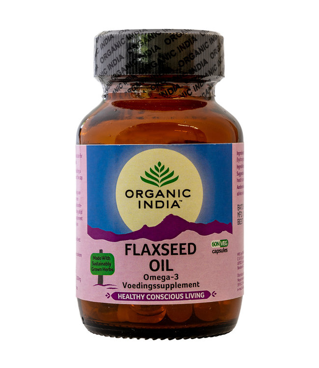 Organic India  Flax Seed Oil 60 capsules 100% vegan