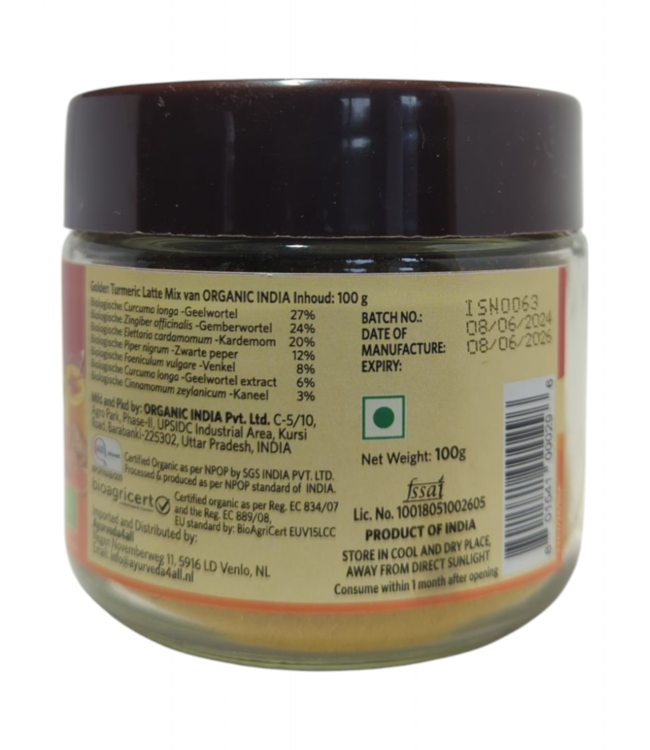 Organic India Golden Turmeric Latte Mix, biologisch