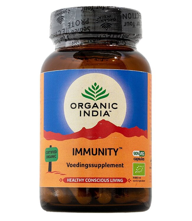Organic India THT 7-3-2026 - Immunity  supplement, biologisch, 90 capsules, Katuki, Krishna Tulsi en Vana Tulsi