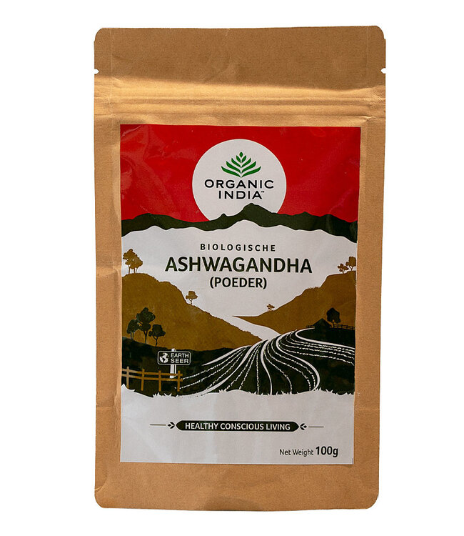 Organic India THT 7-3-2026 - Ashwagandha poeder 100g, biologisch