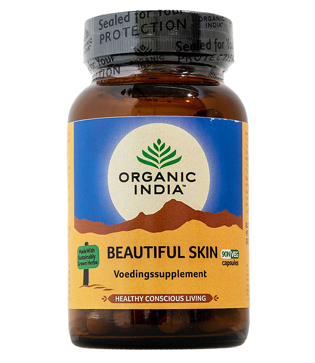 Organic India THT 21-7-2026 - Beautiful Skin supplement 90 vegan capsules, 100% ayurvedisch