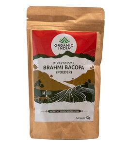 Organic India Best before:13-10-2026 Brahmi~Bacopa poeder 100g, biologisch