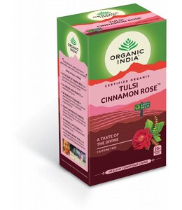 Organic India THT 8-12-2026 Tulsi Cinnamon Rose, thee, biologisch, 25 zakjes