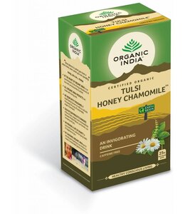 Organic India THT 8-12-2026 Tulsi Honey Chamomile, thee, biologisch, 25 zakjes