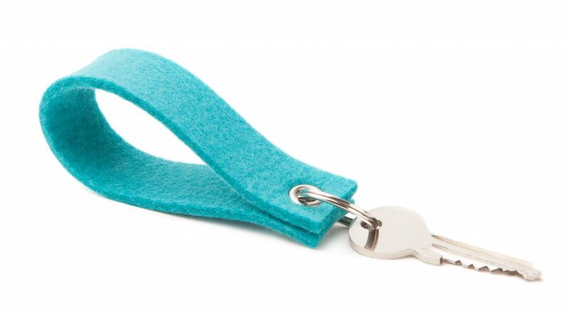 Keychain Turquoise square