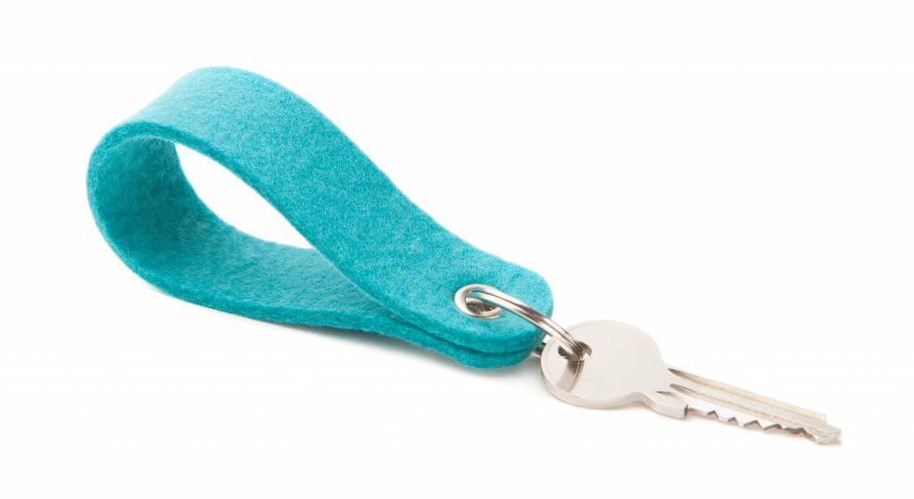 Schlüsselanhänger Türkis rund
