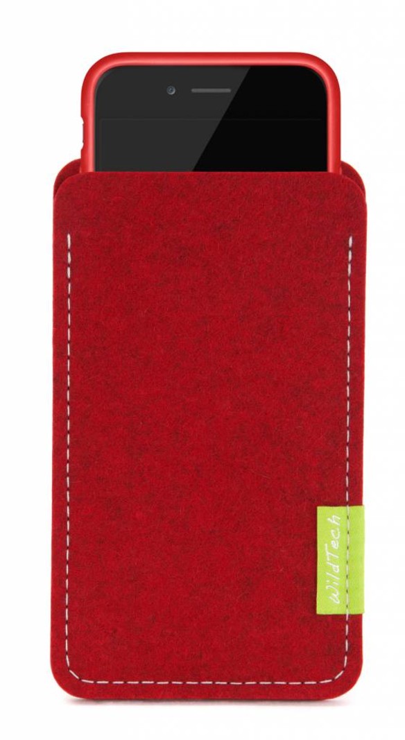 Apple iPhone Sleeve Kirschrot