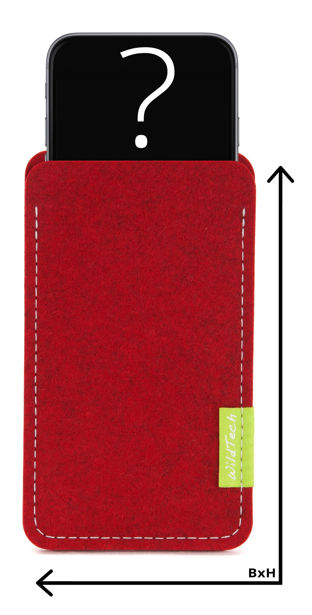 Individuelles Smartphone Sleeve Kirschrot