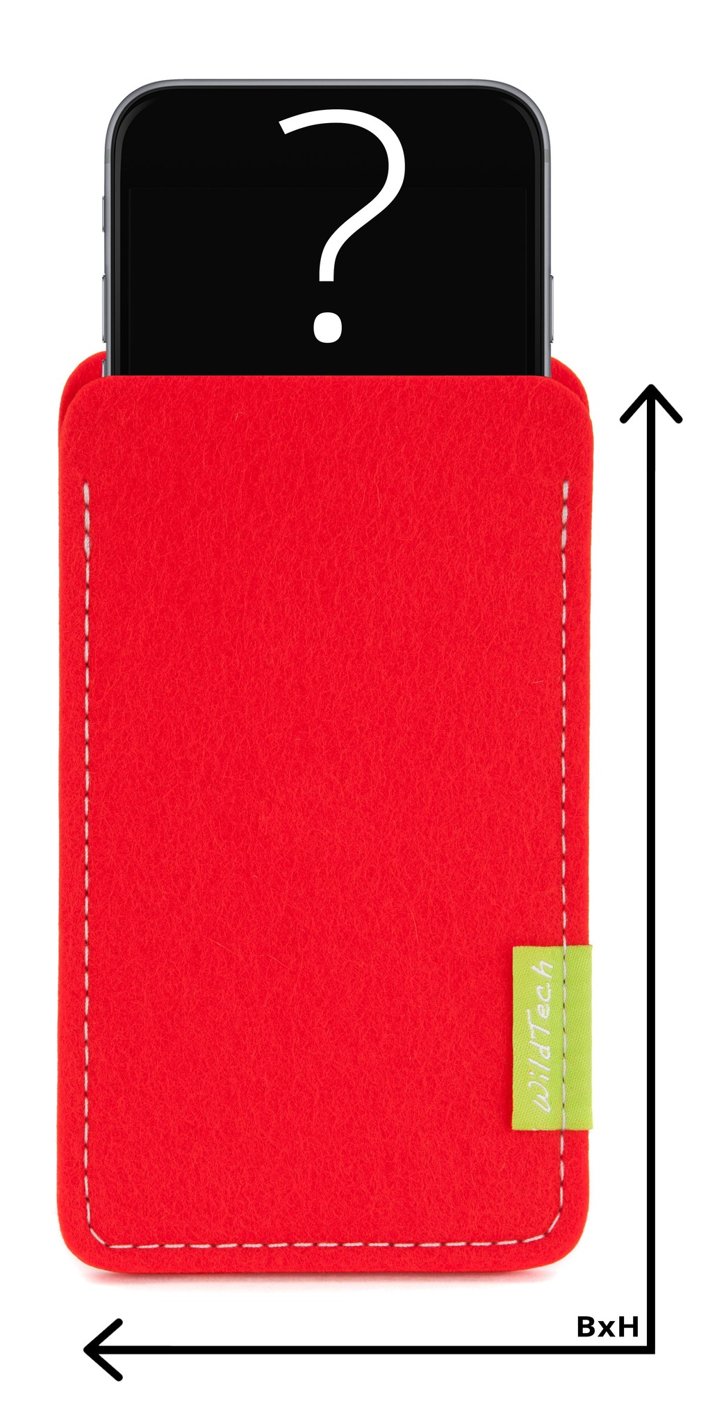 Individual Smartphone Sleeve Bright-Red