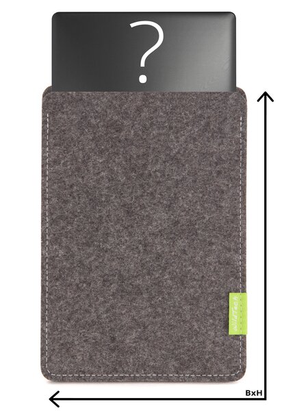 Individuelles Notebook Sleeve Grau