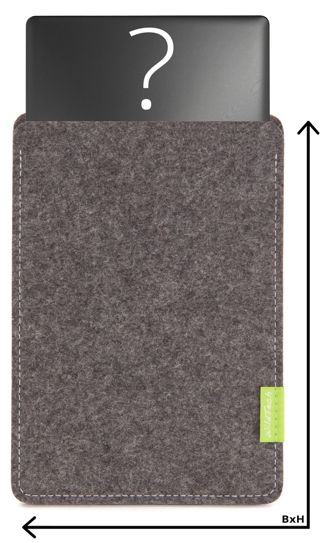 Individuelles Notebook Sleeve Grau