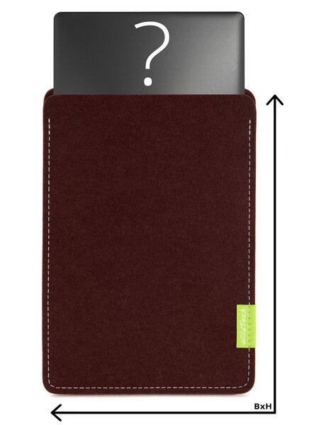 Individuelles Notebook Sleeve Dunkelbraun