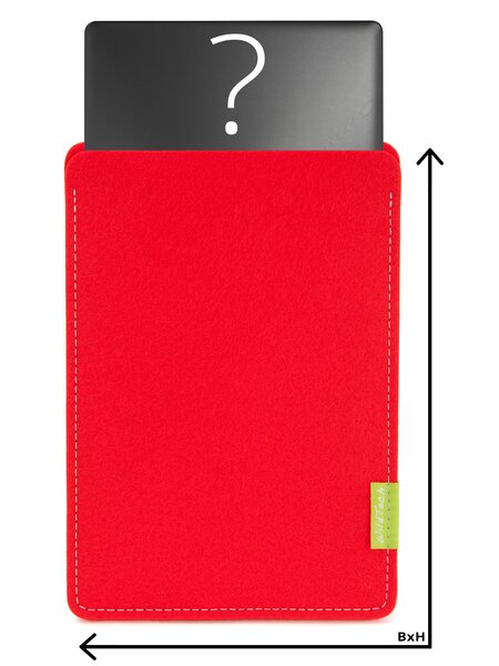 Individual Notebook Sleeve Bright-Red
