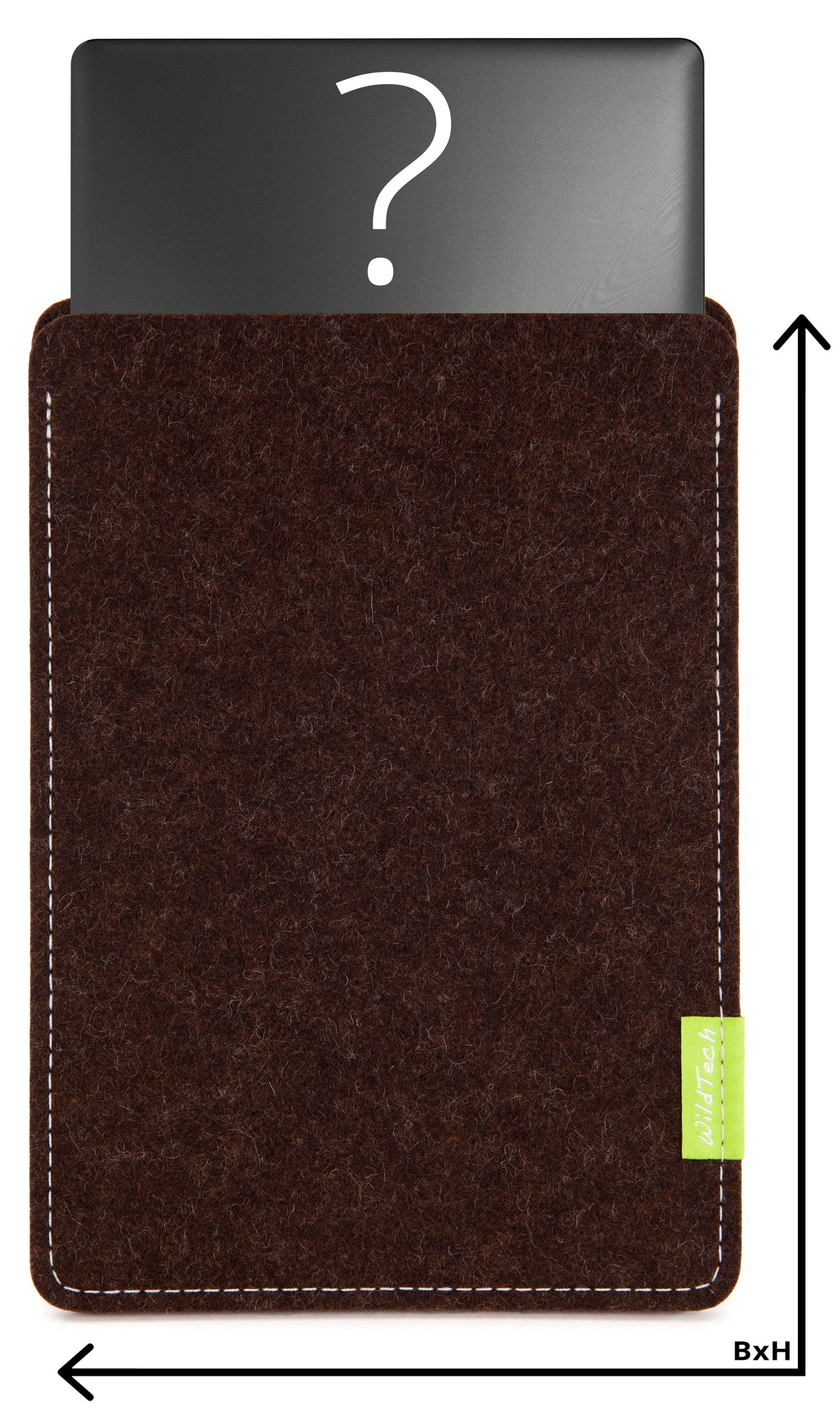 Individuelles Notebook Sleeve Trüffelbraun
