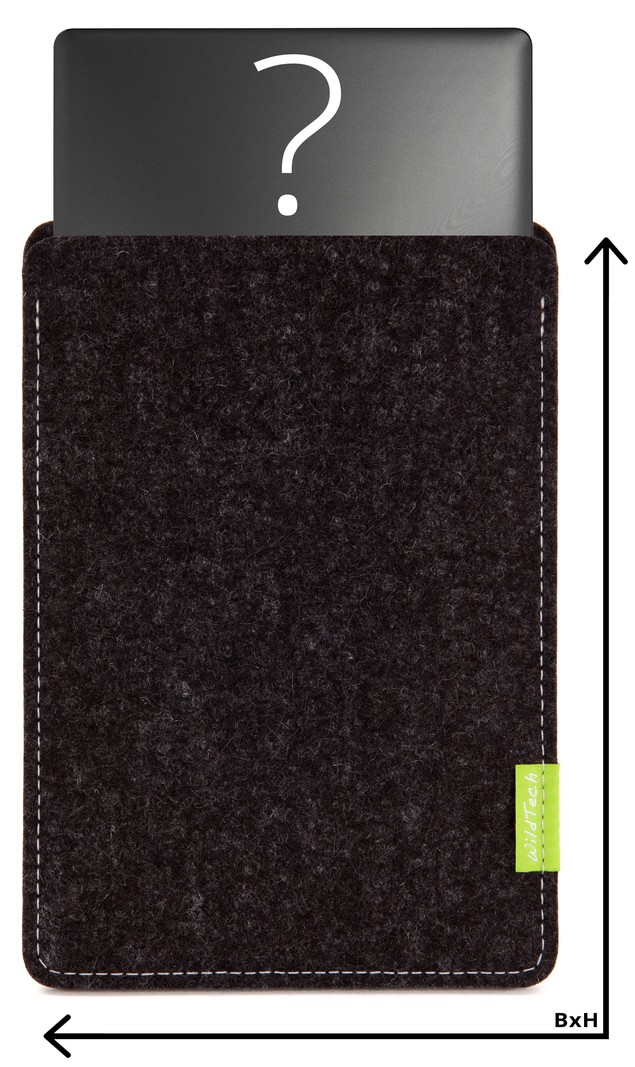 Individuelles Notebook Sleeve Anthrazit