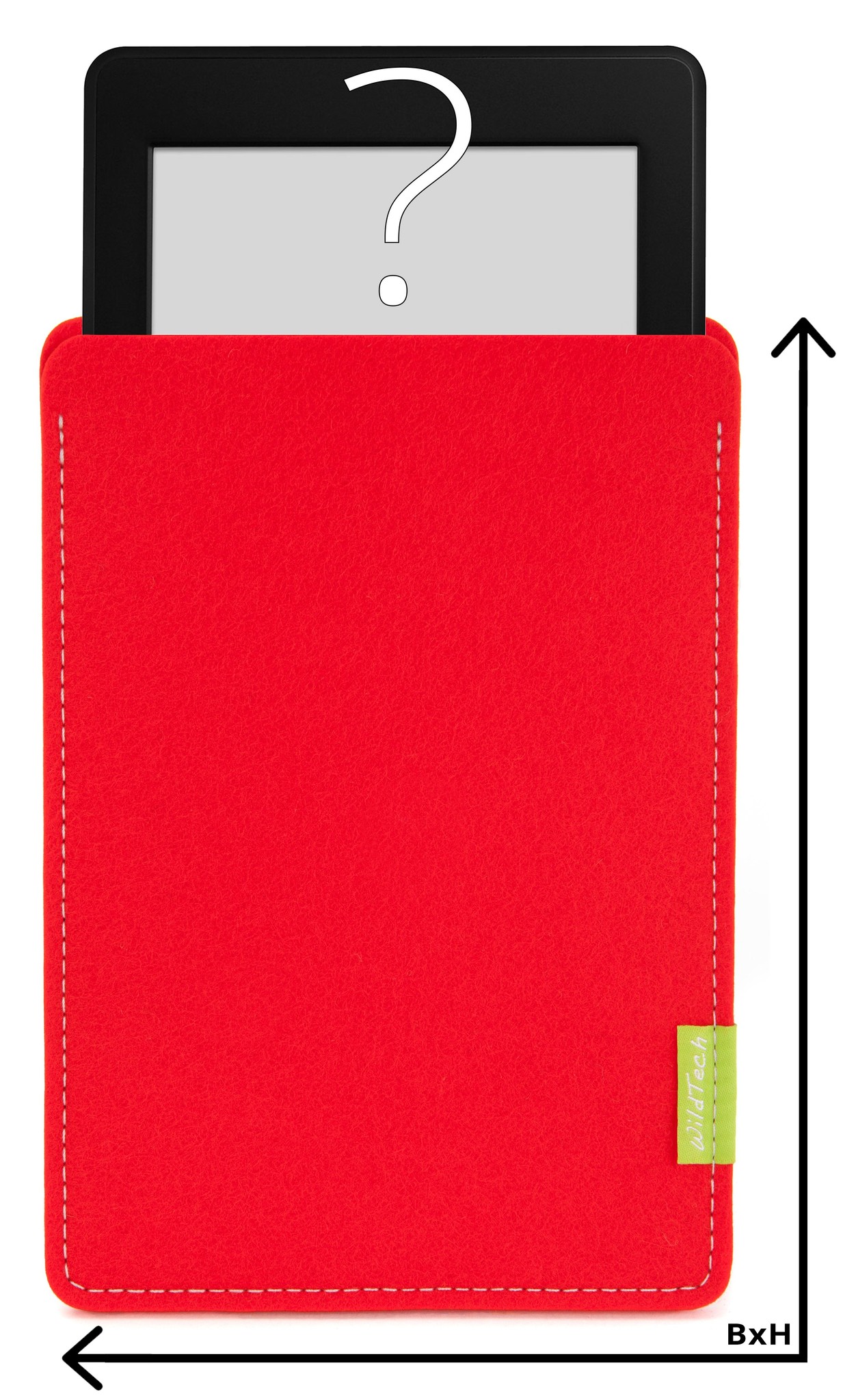 Individuelles eBook Sleeve Hellrot