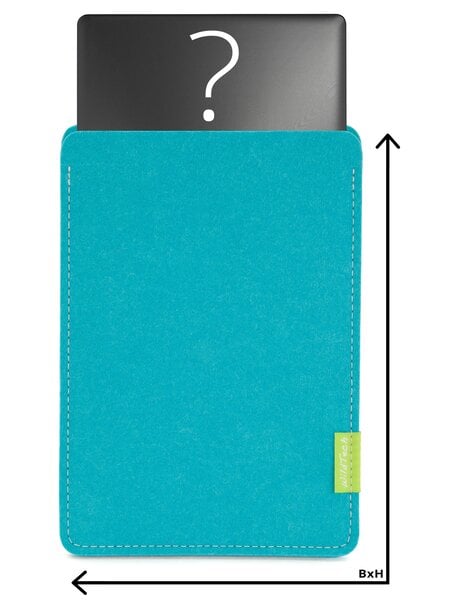 Individual Notebook Sleeve Turquoise