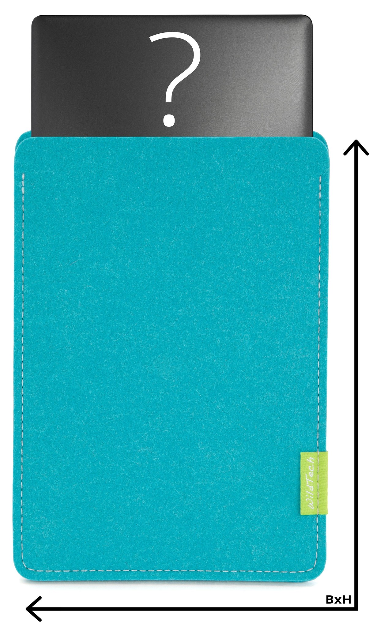 Individual Notebook Sleeve Turquoise