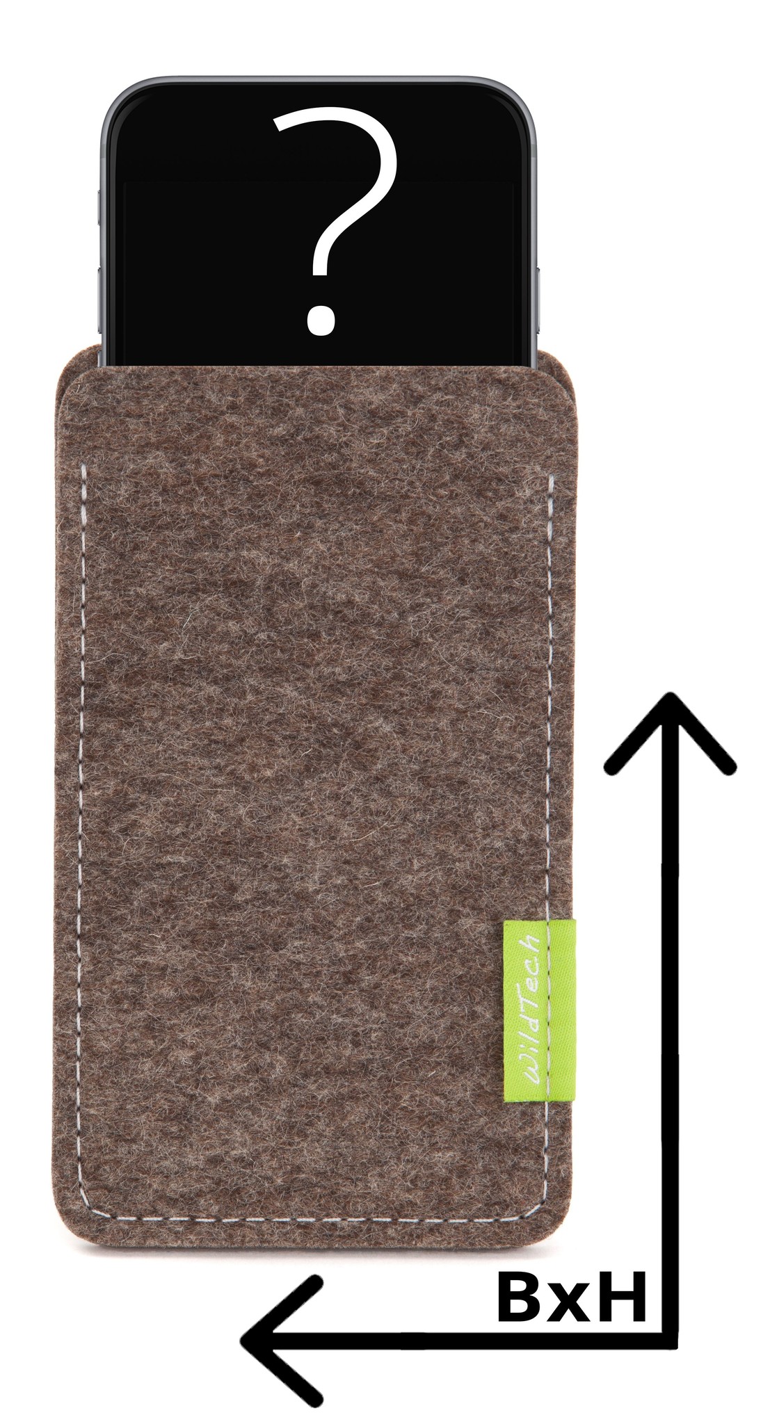 Individuelles Smartphone Sleeve Natur-Meliert