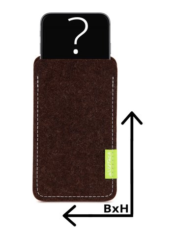 Individuelles Smartphone Sleeve Trüffelbraun