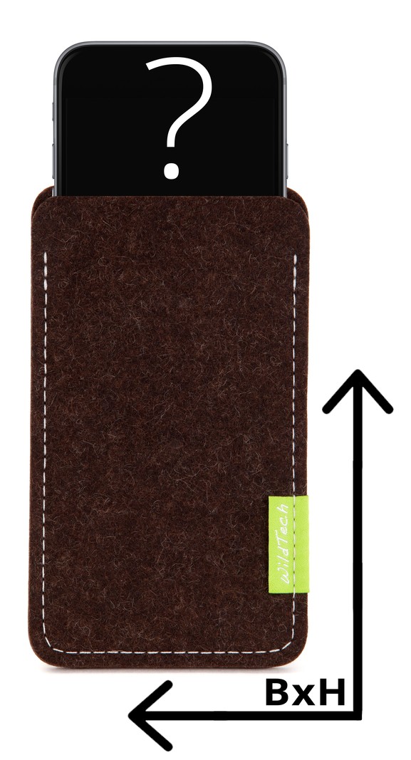 Individuelles Smartphone Sleeve Trüffelbraun