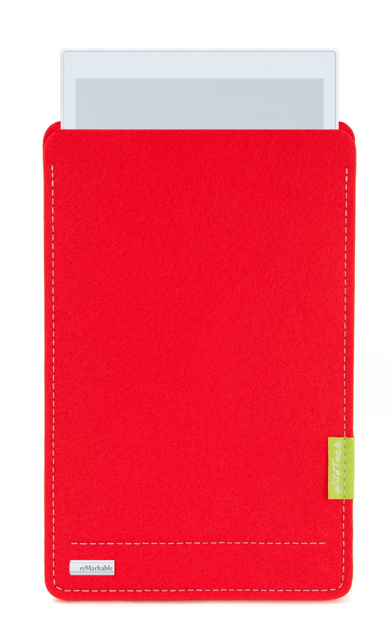reMarkable 2 & Marker sleeve / case / cover of felt - bright-red - WildTech