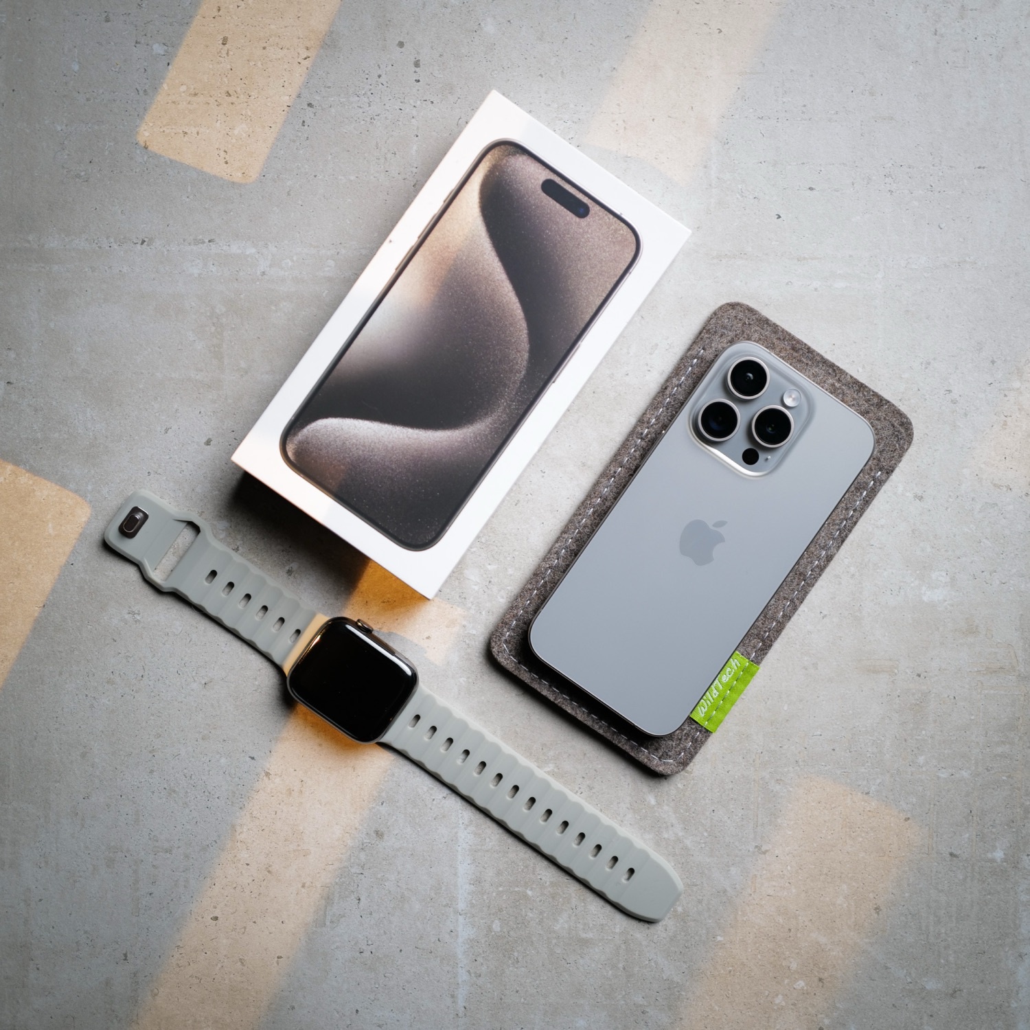 Apple iPhone Sleeve Natur-Meliert