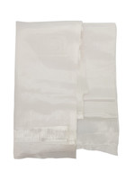 Tibetan Khata - Silk Blessing Scarf with Woven Auspicious Symbols