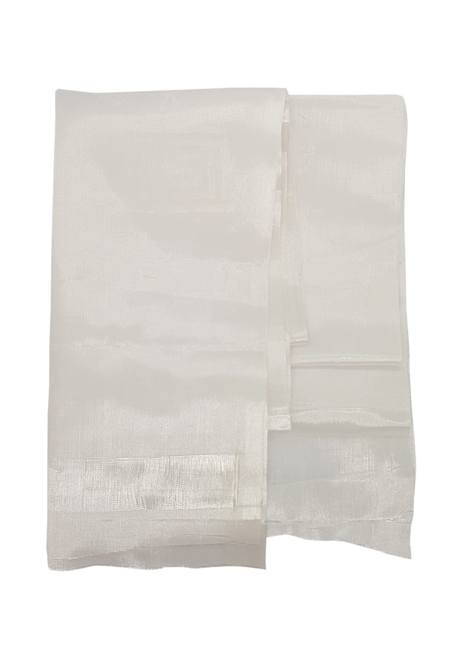 Tibetan Khata - Silk Blessing Scarf with Woven Auspicious Symbols