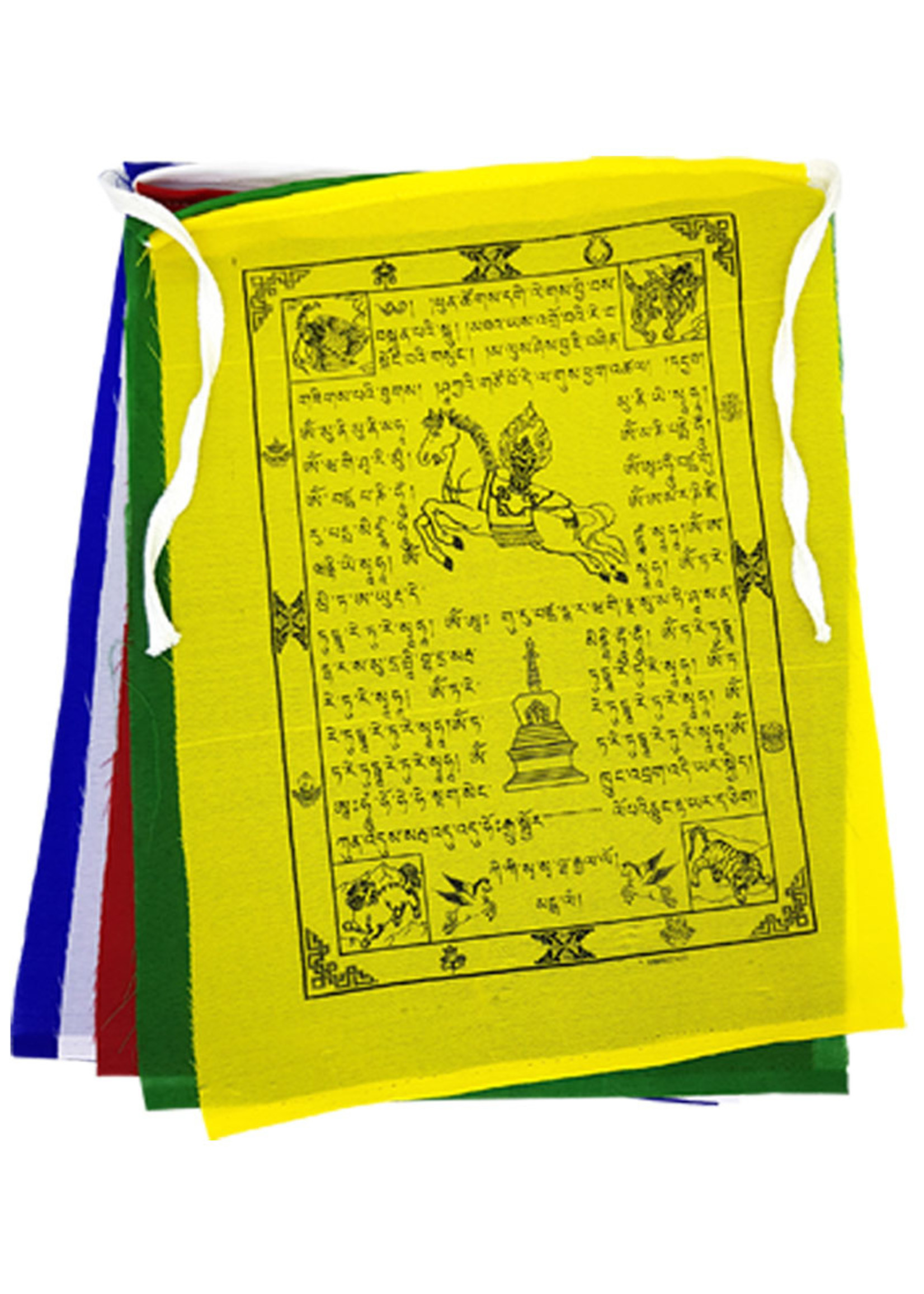 Tibetan Polyester Prayer Flags, XL, 26 x 34 cm, 1 to 7 Meters