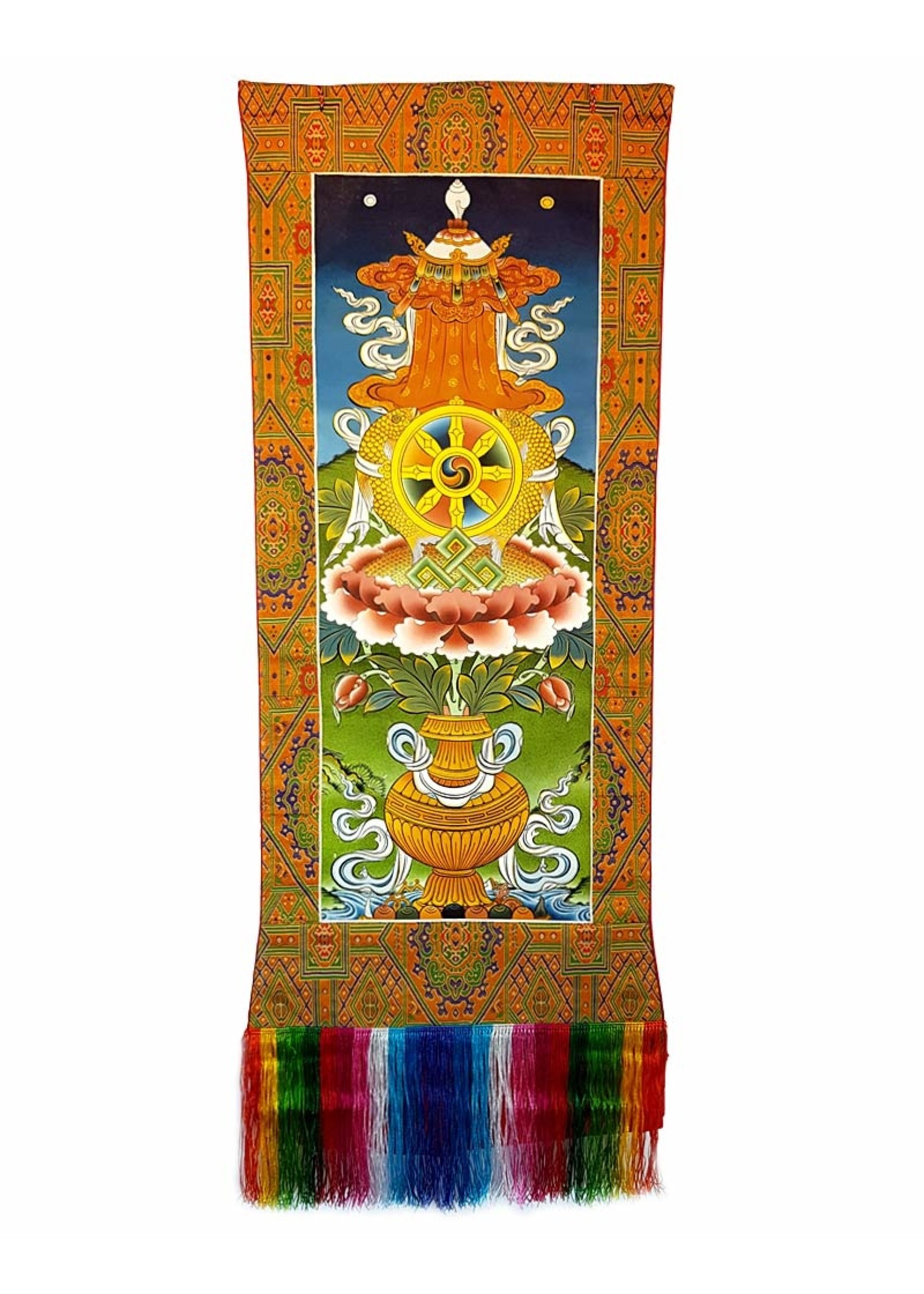 Tenture murale 8 symboles Auspicieux Ghangchen