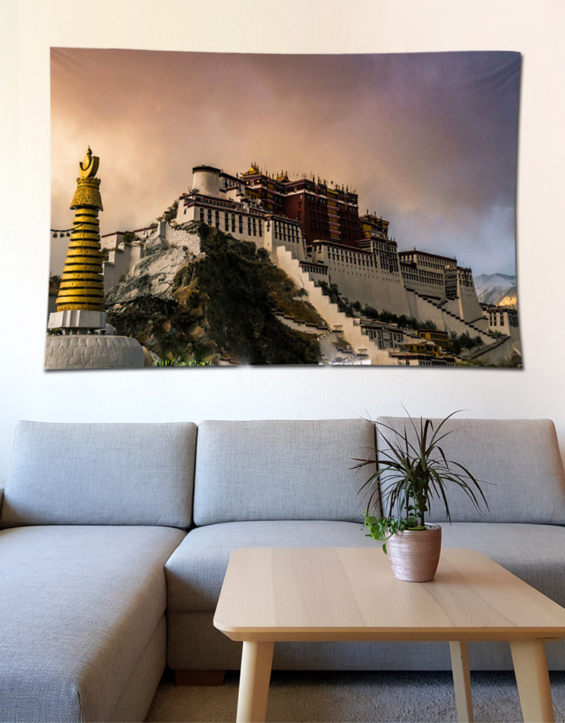 Wandtuch Potala Palast 200 X 150 Cm Tibet markets ch wandtuch-potala-palast-200-x-150-cm-tibet-markets-ch