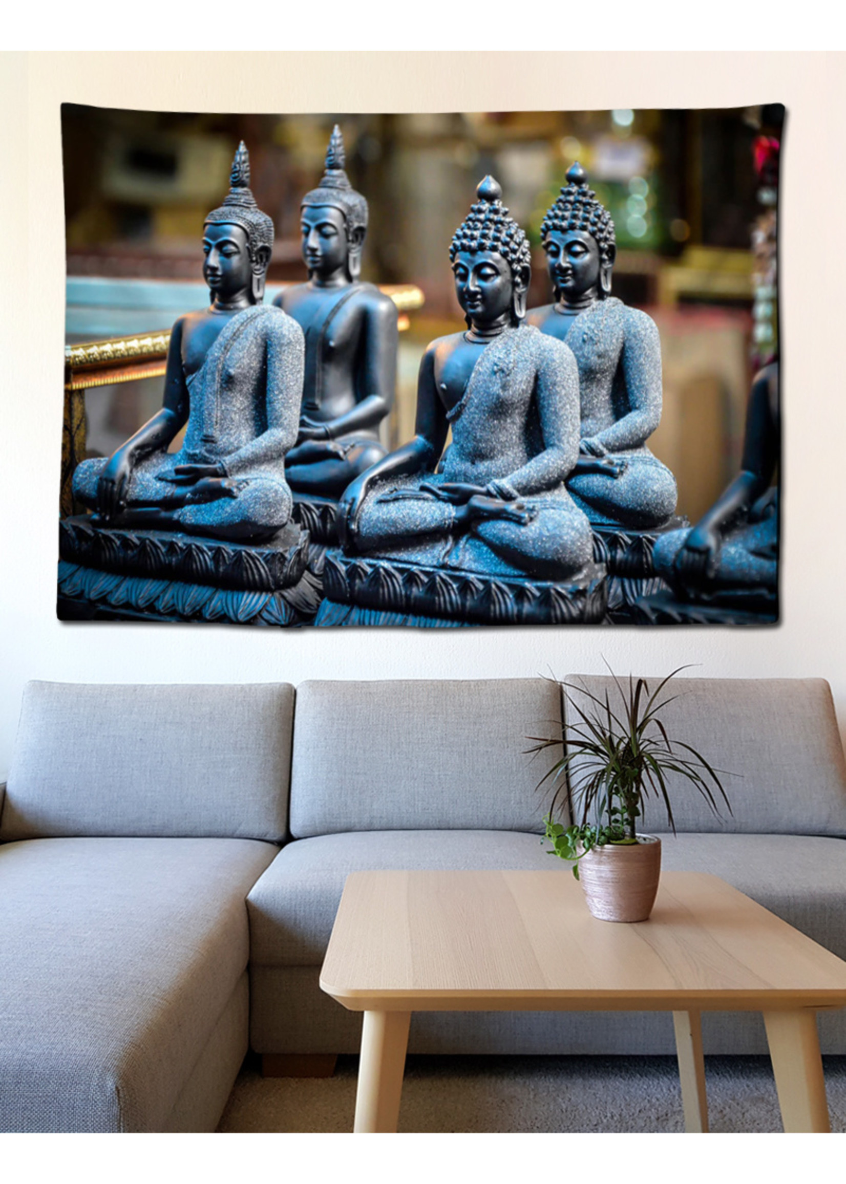 Tenture murale Bouddhas, 200 x 150 cm