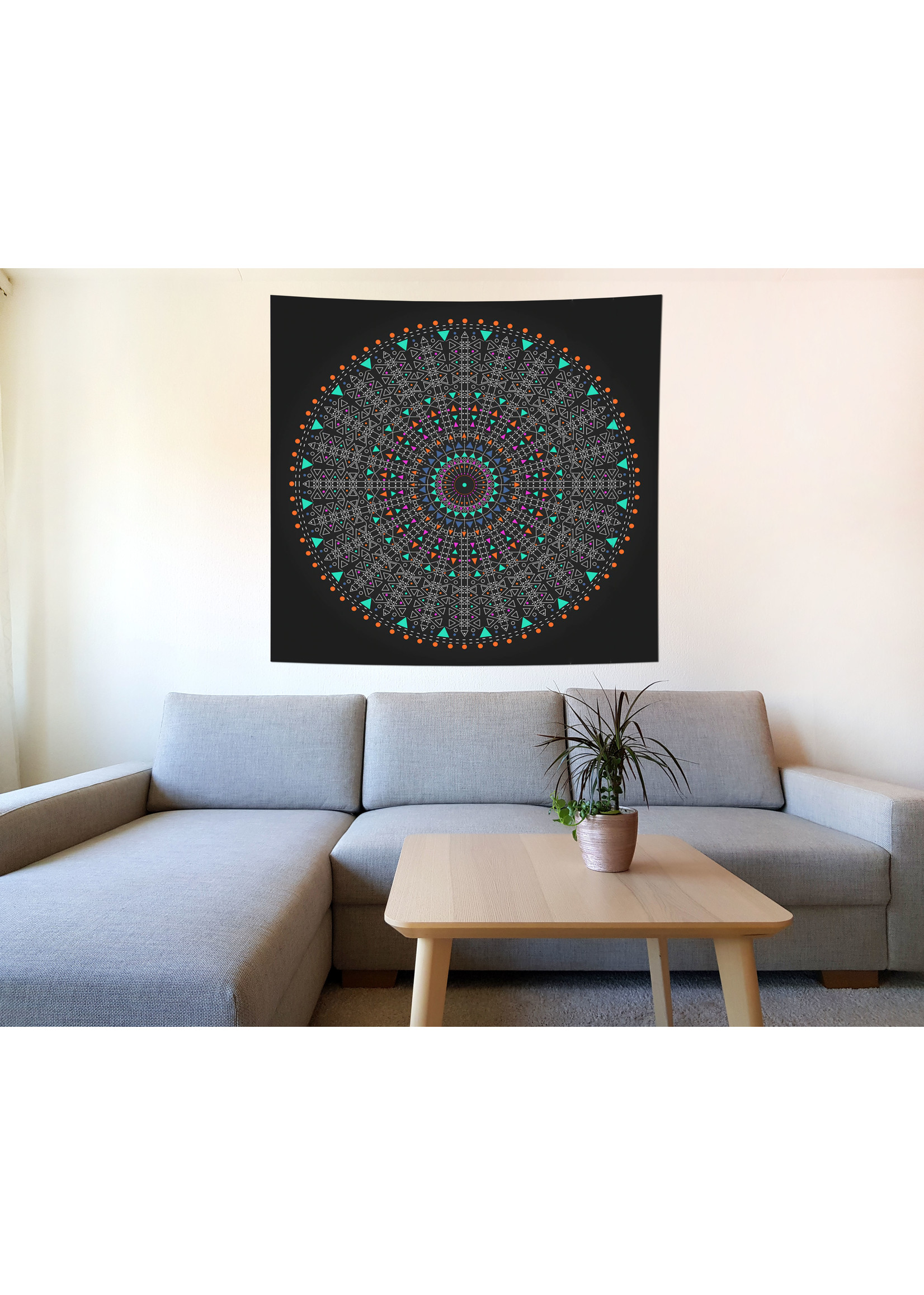 Wandtuch Meditation Mandala, 150 x 150 cm