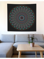 Tenture murale Mandala de la méditation, 150 x 150 cm