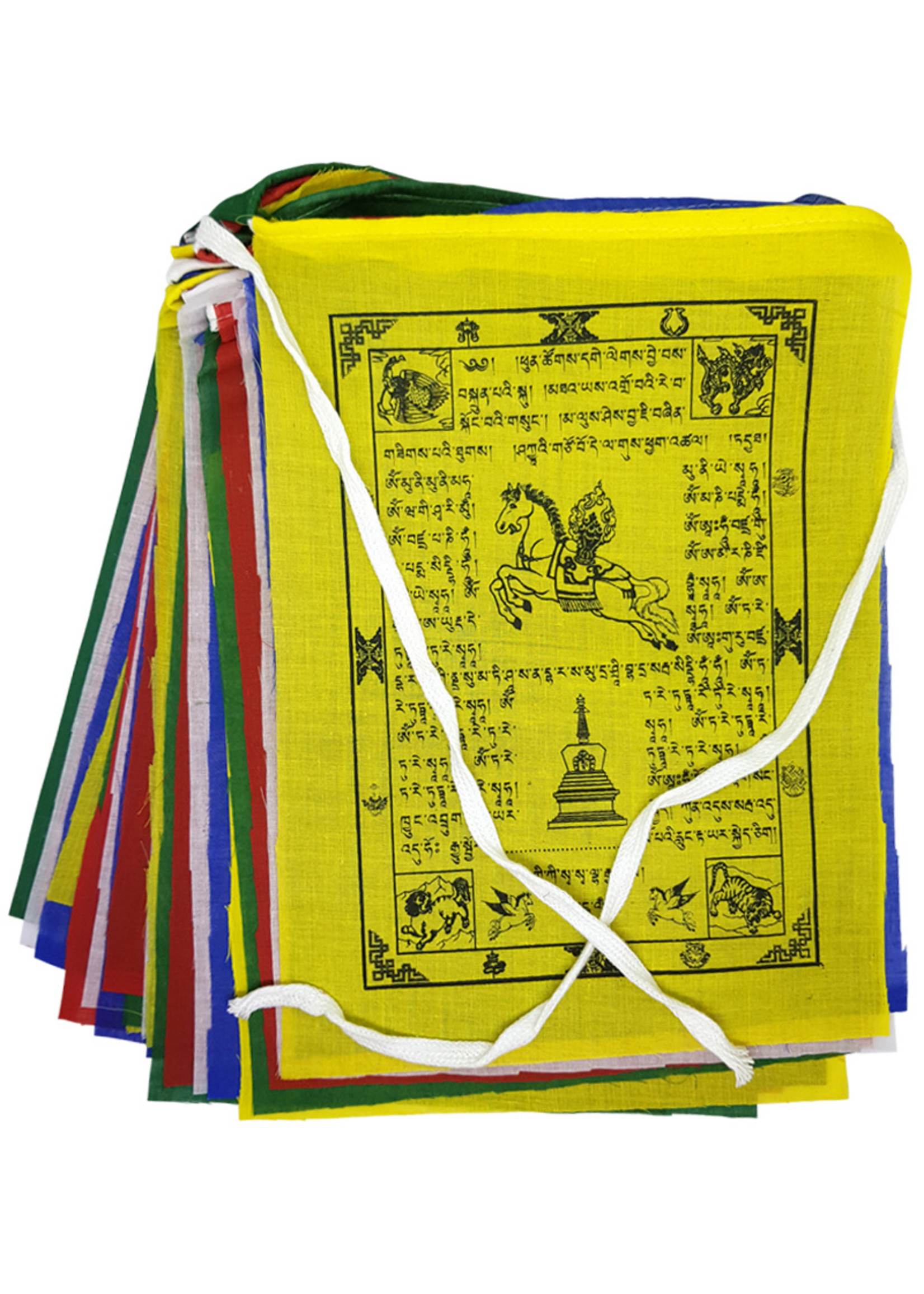 Tibetische Gebetsfahnen Mittel, Baumwolle, 1 bis 7 Meter