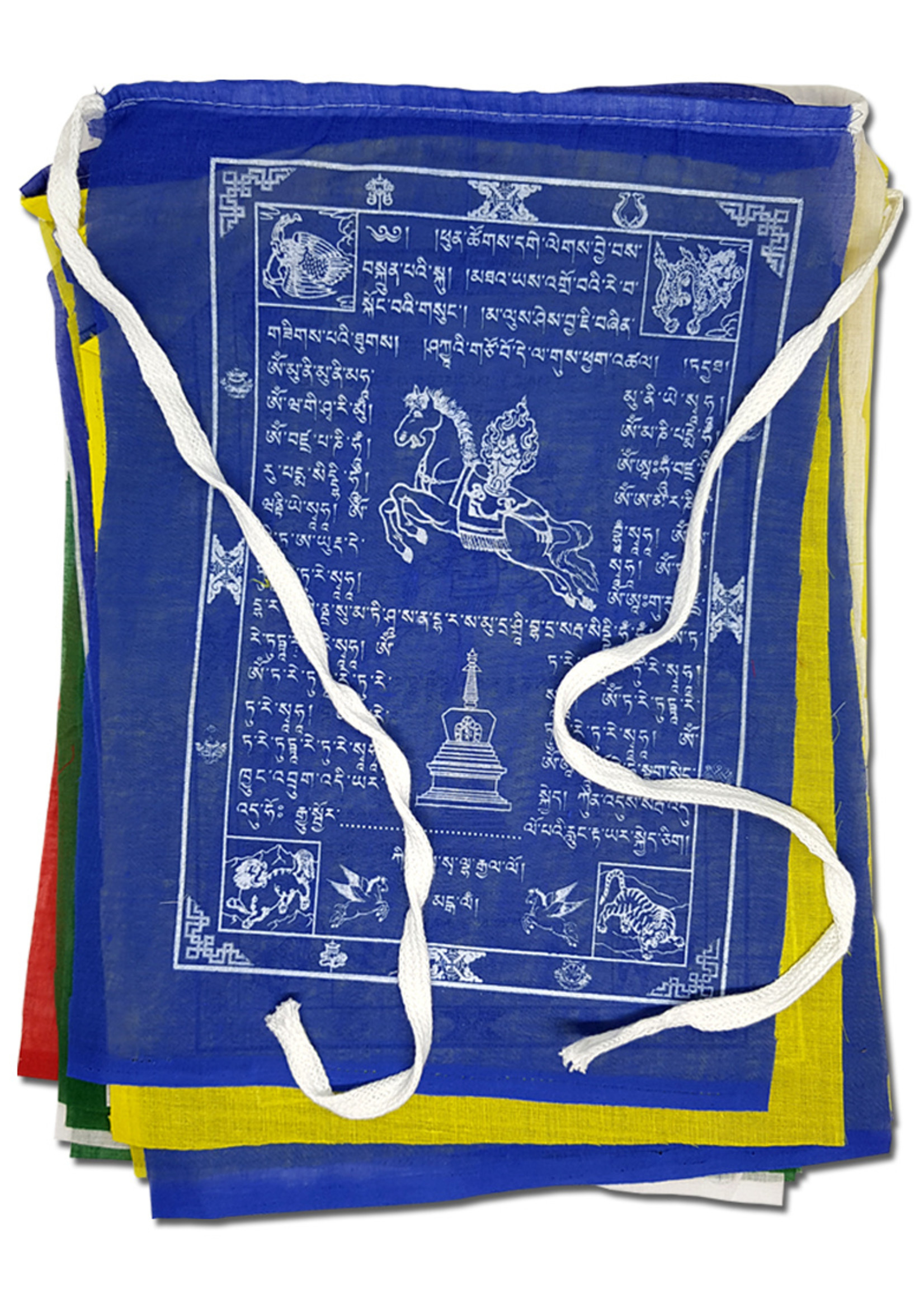 Drapeaux de prière tibétains en coton, XXL, 32 x 42 cm, 1,5 à 8 mètres