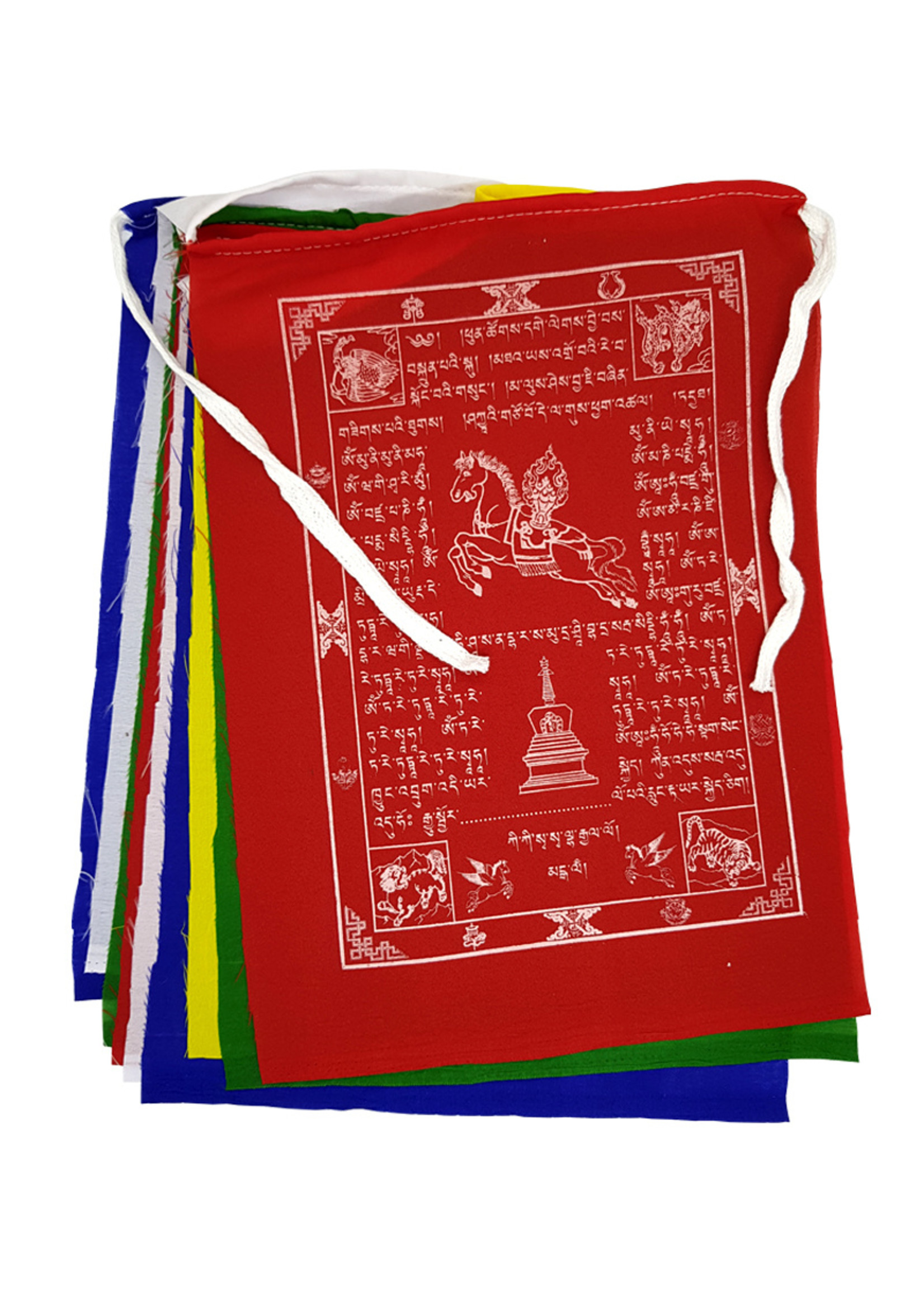 Drapeaux de prière tibétains en polyester, XL, 26 x 34 cm, 1 à 7 mètres