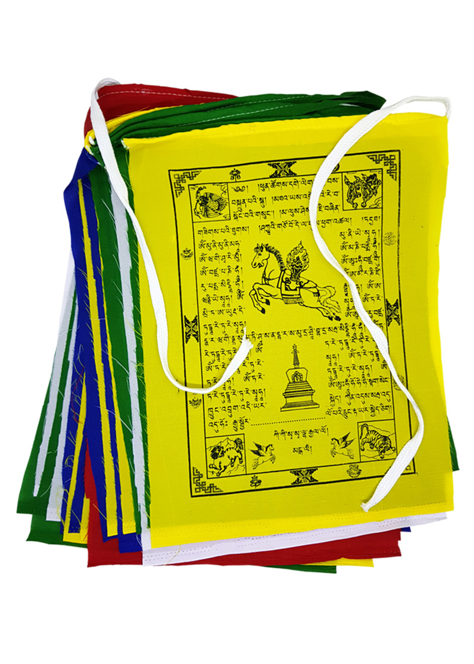Tibetische Gebetsfahnen aus Polyester, XL, 26 x 34 cm, 1 bis 7 Meter