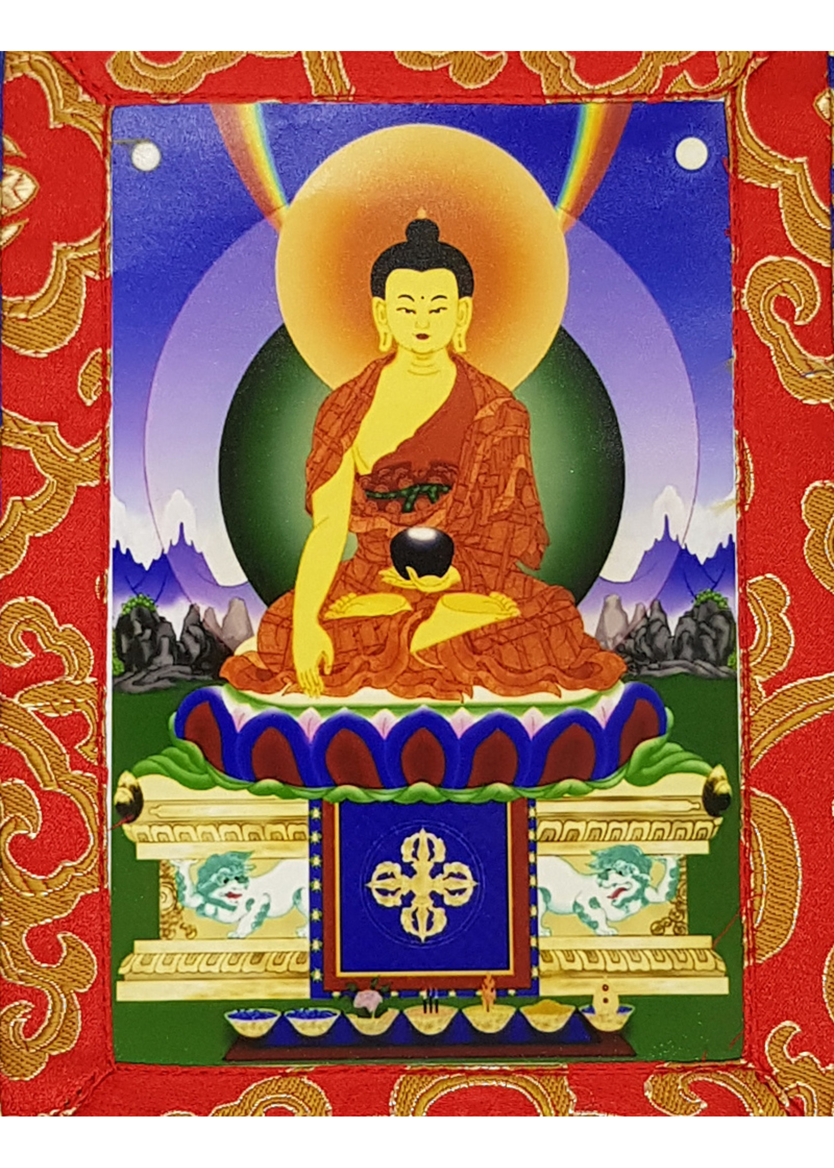 Thangka tibetano del Buddha Shakyamuni, mini